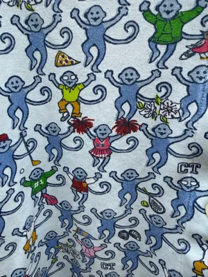 Roller Rabbit CT Greenwich Monkey Polo Pajama Top Size Small Limited Edition EUC thumbnail 4