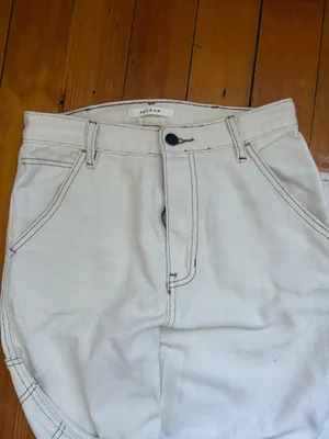 PacSun Cream Ultra High Rise Flare Carpenter thumbnail 3