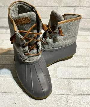 Sperry Gray Duck Boots Waterproof Rain Snow boots size 9 thumbnail 1