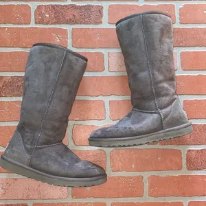 UGG classic tall grey boot thumbnail 2