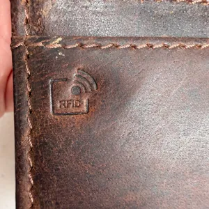 Brown Distressed Wallet Leather RFID Blocking Clutch Snap Accordion Organizer thumbnail 9