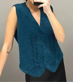 Handmade Wool Knit Sweater Vest thumbnail 2