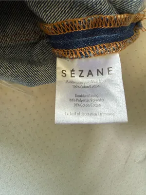 Sézane Indigo Button-Front Distressed Denim Shorts thumbnail 4