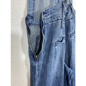 Free People We The Free Rambler Denim Wide Leg Overalls Jumpsuit Size 4W thumbnail 8