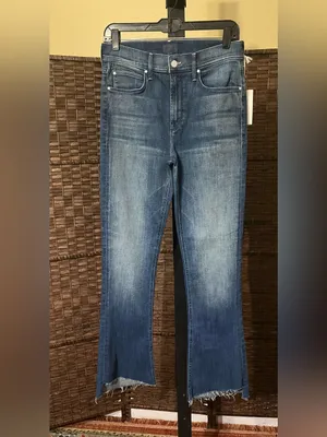 NEW MOTHER “The Runaway Step Fray” Jeans – A Night in Havana, Size 28 thumbnail 3