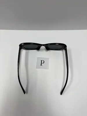 Small black retro sunglasses / black 90s style sunglasses thumbnail 4