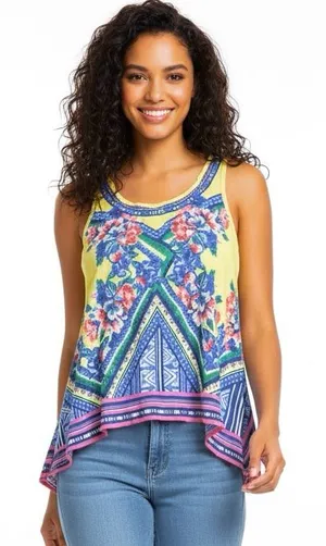 Women’s Multicolored Floral Tank Top thumbnail 1
