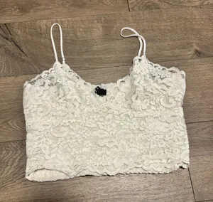 Lace Express Top Crop White Medium thumbnail 1