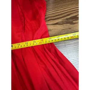 Vintage Karin Stevens Red‎ Beaded Overlay Maxi Dress 80s 90s thumbnail 15
