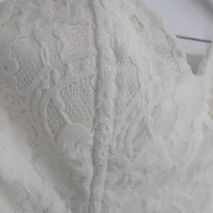 Naked Wardrobe Off White Floral Lace Corset Crop Top Sweetheart Strapless Small thumbnail 3