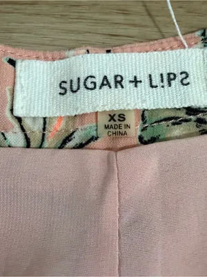 Sugarlips Pink Floral Lace-Trim Skort Shorts thumbnail 3