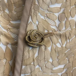 Winding River Gala Jacket Womens Size XL Gold Jacquard High Low Swing Evening‎ thumbnail 2