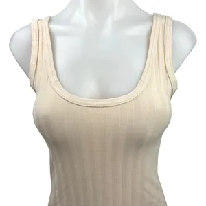 American Eagle Offline By Aerie Cream Sleeveless Scoop Neck Midi Tank Dress XS thumbnail 3
