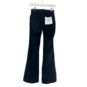 NWT Good American Good Legs Flare‎ Pull On Jeans black sz M thumbnail 5