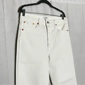 NWT Re/Done White 90’s High Rise Loose Fit Denim Jeans Size 31‎ thumbnail 3