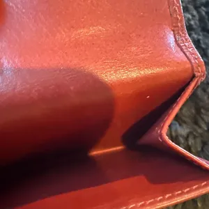 COACH red leather bifold wallet thumbnail 7
