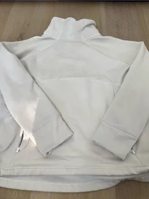 Athleta White Funnel Neck Pullover Sweatshirt thumbnail 1