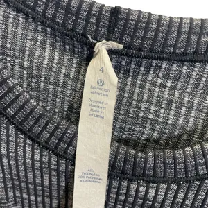 Lululemon Athletic‎ Long Sleeve Shirt Size 4 Black/Gray Pattern thumbnail 3