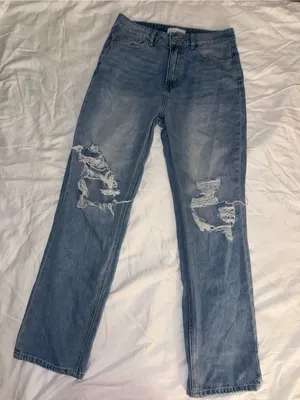 Vervet Light Blue Wash Distressed High Waisted Boyfriend Jeans size 29 thumbnail 4
