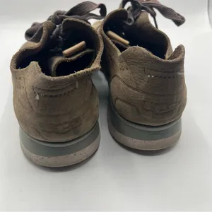 UGG Tye Leather Lace Up Sneakers Brown Nubuck Sz 9.5 thumbnail 5