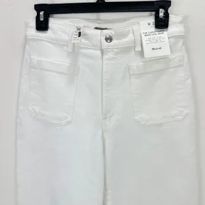 Madewell The Curvy Emmy Wide Leg Jean Super Stretch Denim Tile White US 28 NWT thumbnail 10