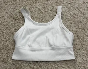Aerie Offline By White Ribbed Sport Bra Size Medium thumbnail 1