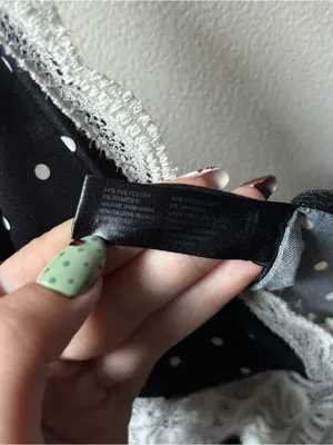 Black and White Polkadot Lingerie Dress thumbnail 4
