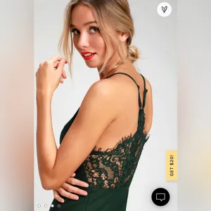 💚 Lulus Only Want You Forrest Green Lace Bodycon Midi Dress 💚 thumbnail 4