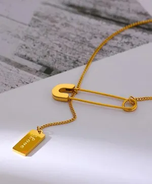 Women Stainless Steel Stylish Long Chain Necklace thumbnail 2