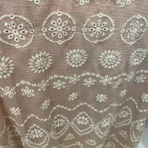 BLU PEPPER Soft Pink Embroidered Eyelet Mini Dress Small Coquette Cottagecore thumbnail 14