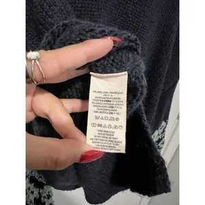 Free People Sweater Woman S Oversized Chunky Knit Split Neck Wool Blend Boho thumbnail 6