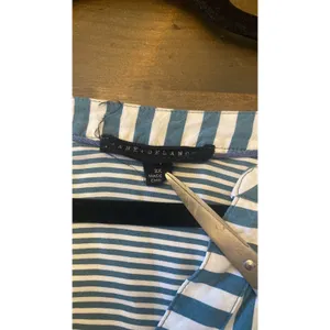 Jane + Delancey Striped Tunic Womens Size 2X Blue White Roll Tab Rayon Oversized thumbnail 5