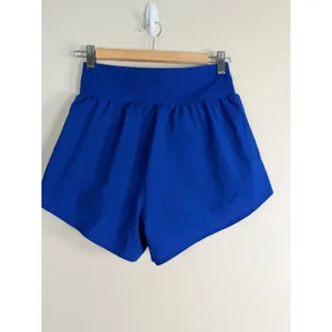 Fabletics Womens Royal Blue High Waisted Running Athletic‎ Shorts with Pockets thumbnail 3
