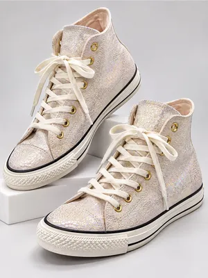 Converse Chuck Taylor All Star Hi Top Metallic Iridescent Crackle Leather 10 thumbnail 1
