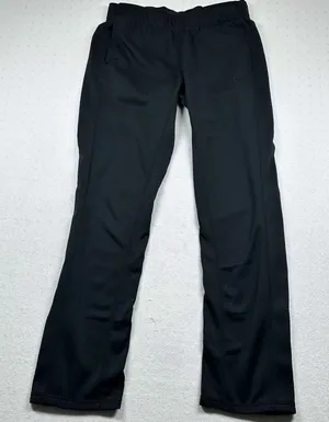 Nike Therma-FIT Women’s Sweatpants Medium Black Fleece Lined Zip Ankle Athletic thumbnail 1