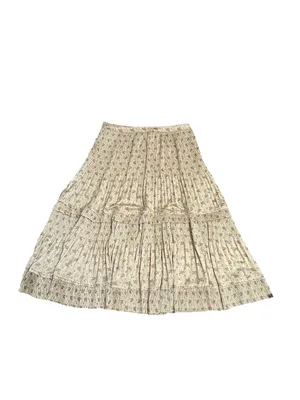Polo Ralph Lauren Pleated Ruffle Floral Maxi Skirt Cottagecore Old Money Prairie thumbnail 3