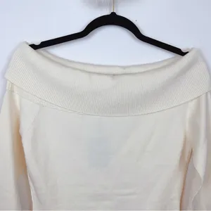 n:Philanthropy Essex Cold Shoulder Sweater Top in Pearl White NWT thumbnail 4