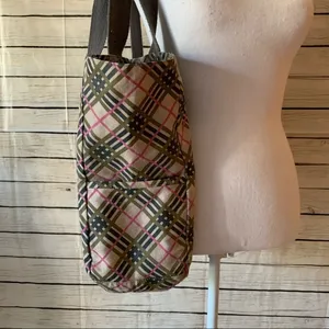 O’NEILL Pink And Gray Plaid Travel/Beach Tote thumbnail 4