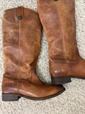 Frye Cara Boots in Cognac Leather - Size 6.5 B thumbnail 10
