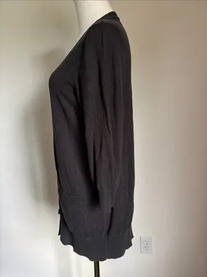 Motherhood Black Button-Front Longline Cardigan thumbnail 3