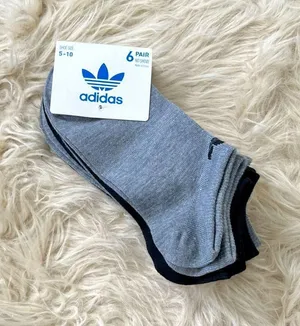 NWT 6-pair pack of gray black Adidas no-show socks Size 5 - 10 thumbnail 1