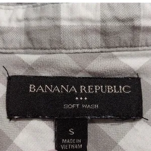 Banana Republic Women's Gingham Button Up 100% Cotton Shirt Small‎ Office Casual thumbnail 7