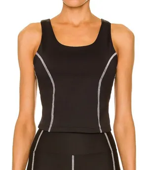 Year‎ of Ours Tread Crop Top Racerback Black White XS thumbnail 1