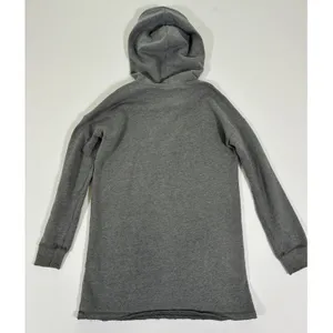 Hollister Womens S Gray Lace Up Longline Tunic Hoodie Sweatshirt Y2K thumbnail 7