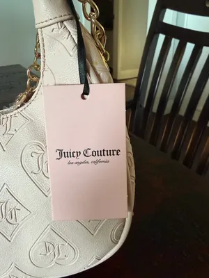 Juicy Couture Blush Pink Clay Glitzed out Hobo. Brand new w/ tags. Flawless thumbnail 9