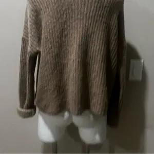 Anthropologie tan knit pullover sweater thumbnail 6