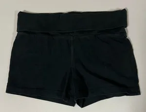 Mossimo Supply Co Black Solid Fold-Over Yoga Shorts Hot-Shorts Sweatshorts Bottoms Size S 🖤 thumbnail 1