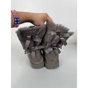 Ugg Bailey‎ Bow II Short Gray Boots Size 8 thumbnail 4