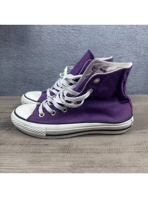 Converse All Star Purple High Top Sneakers Size 6 Womens Classic Canvas Lace-Up thumbnail 4