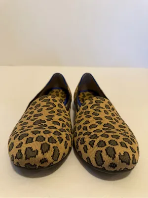 Rothys Spotted Leopard Print Loafers Slip On Round Toe Animal size 9.5 thumbnail 6